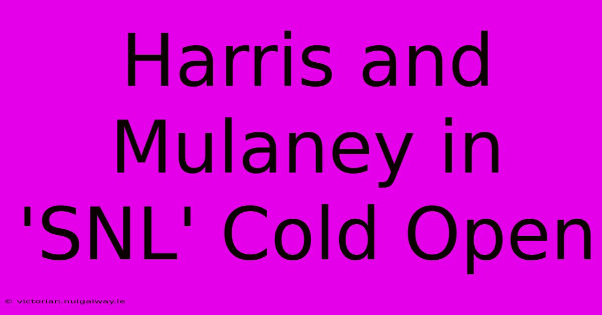 Harris And Mulaney In 'SNL' Cold Open 