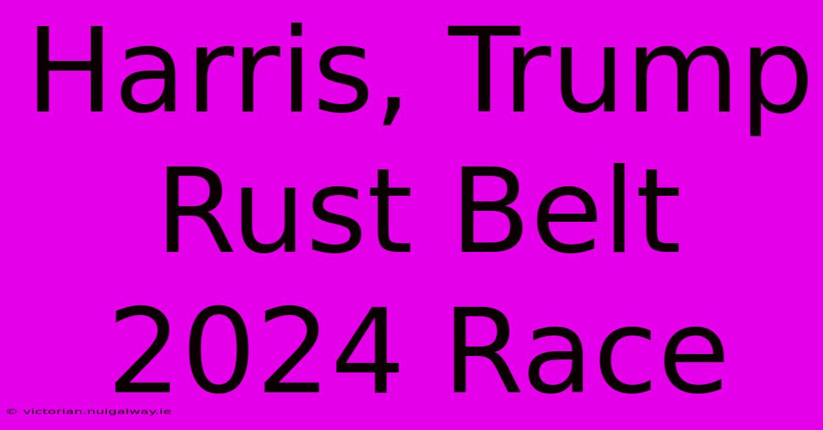 Harris, Trump Rust Belt 2024 Race