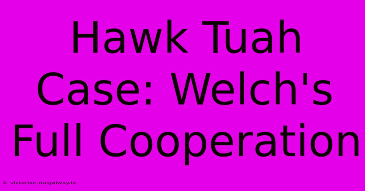 Hawk Tuah Case: Welch's Full Cooperation