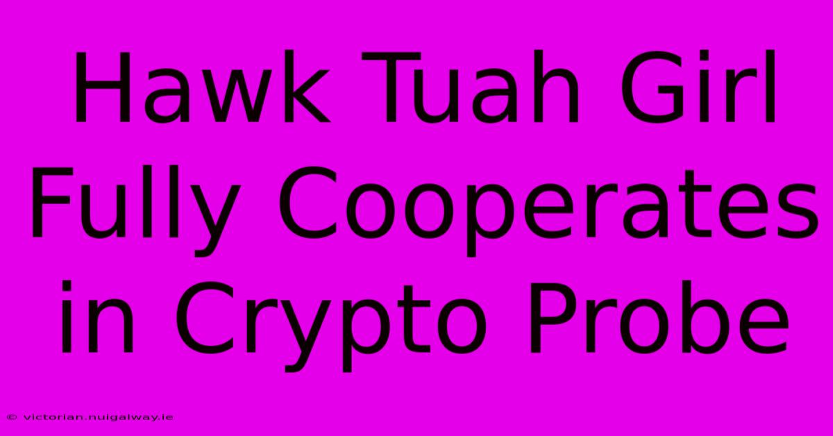 Hawk Tuah Girl Fully Cooperates In Crypto Probe