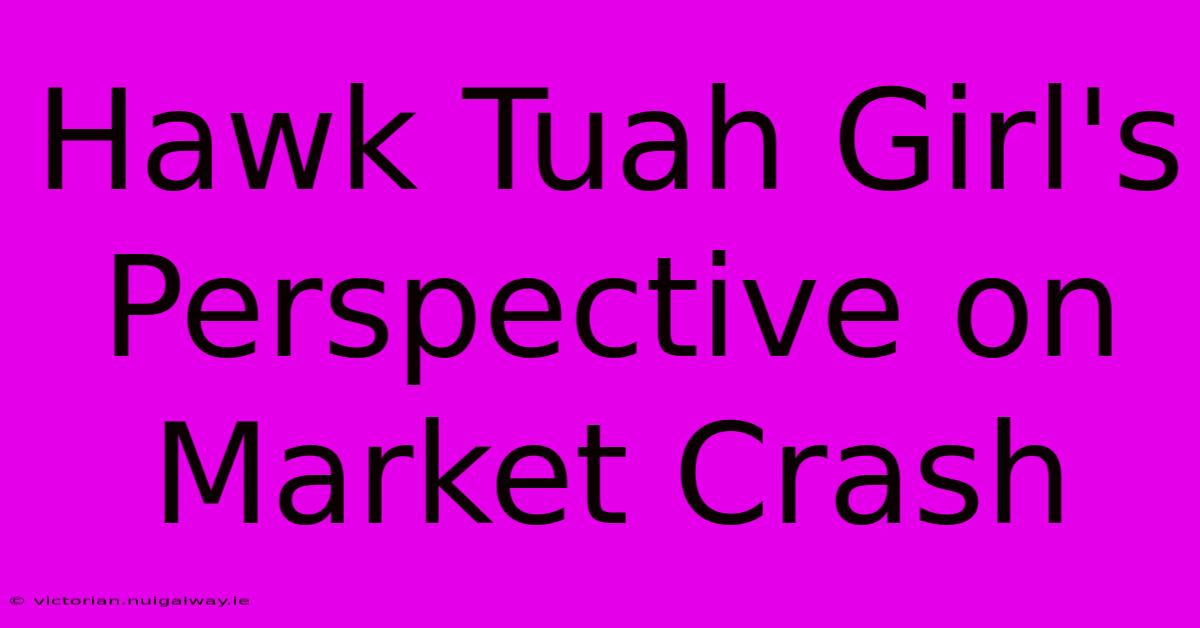 Hawk Tuah Girl's Perspective On Market Crash