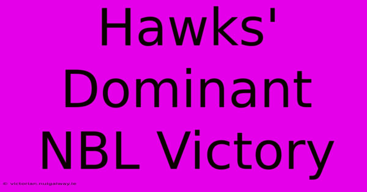 Hawks' Dominant NBL Victory