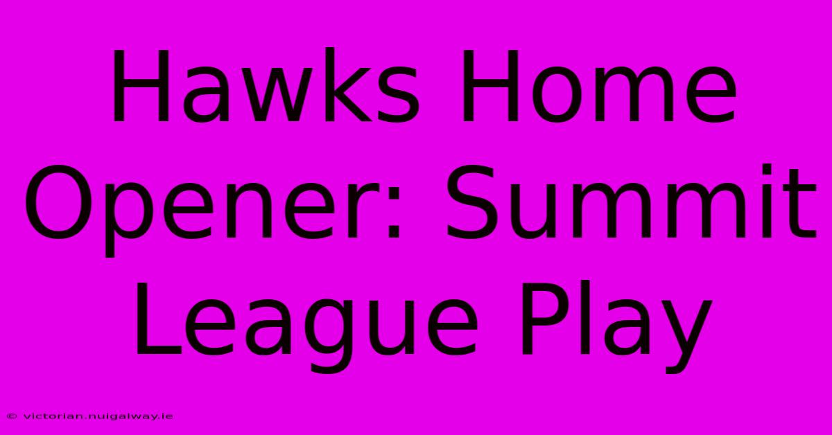 Hawks Home Opener: Summit League Play