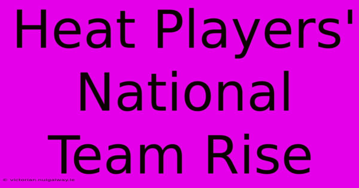 Heat Players' National Team Rise