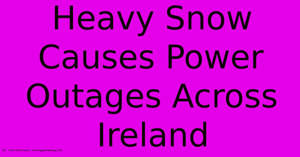 Heavy Snow Causes Power Outages Across Ireland