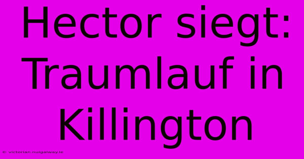 Hector Siegt: Traumlauf In Killington