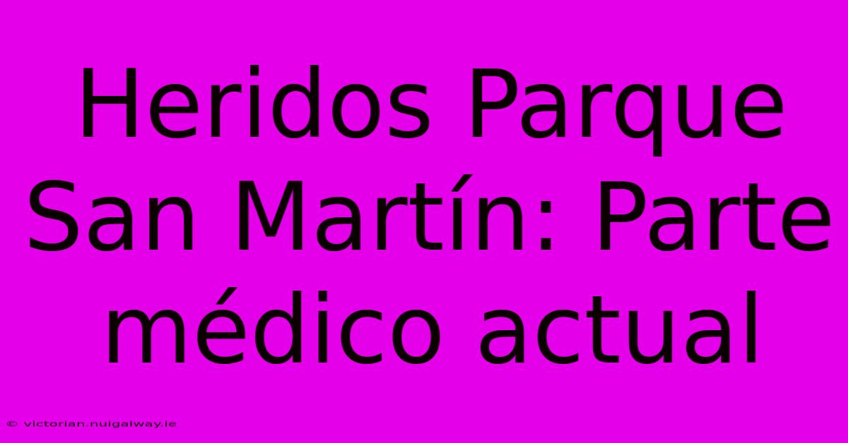 Heridos Parque San Martín: Parte Médico Actual