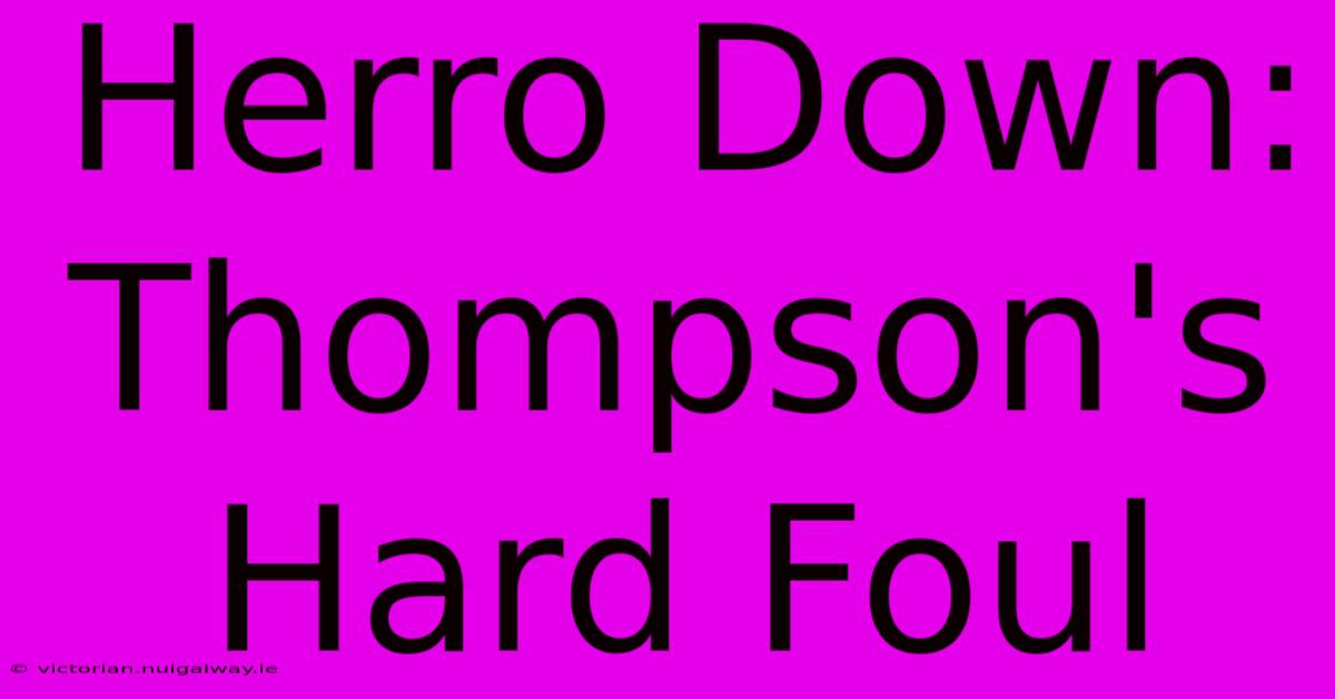 Herro Down: Thompson's Hard Foul