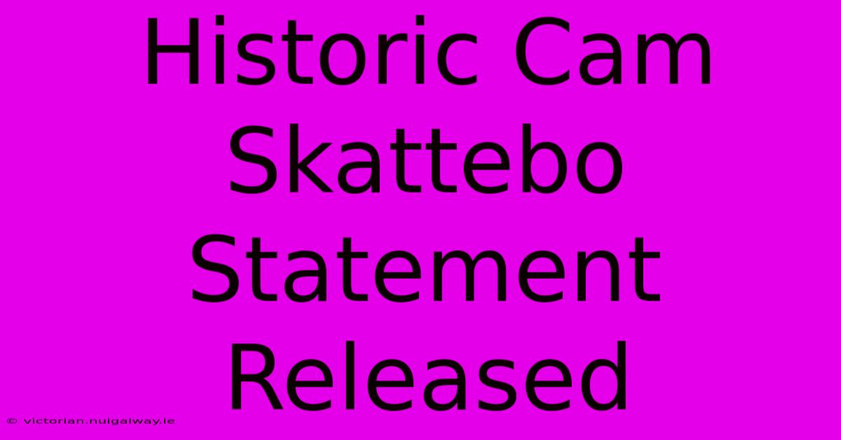 Historic Cam Skattebo Statement Released