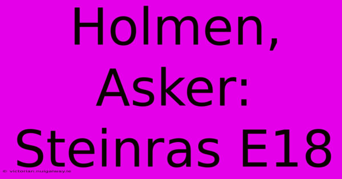 Holmen, Asker: Steinras E18