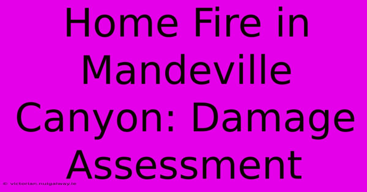 Home Fire In Mandeville Canyon: Damage Assessment