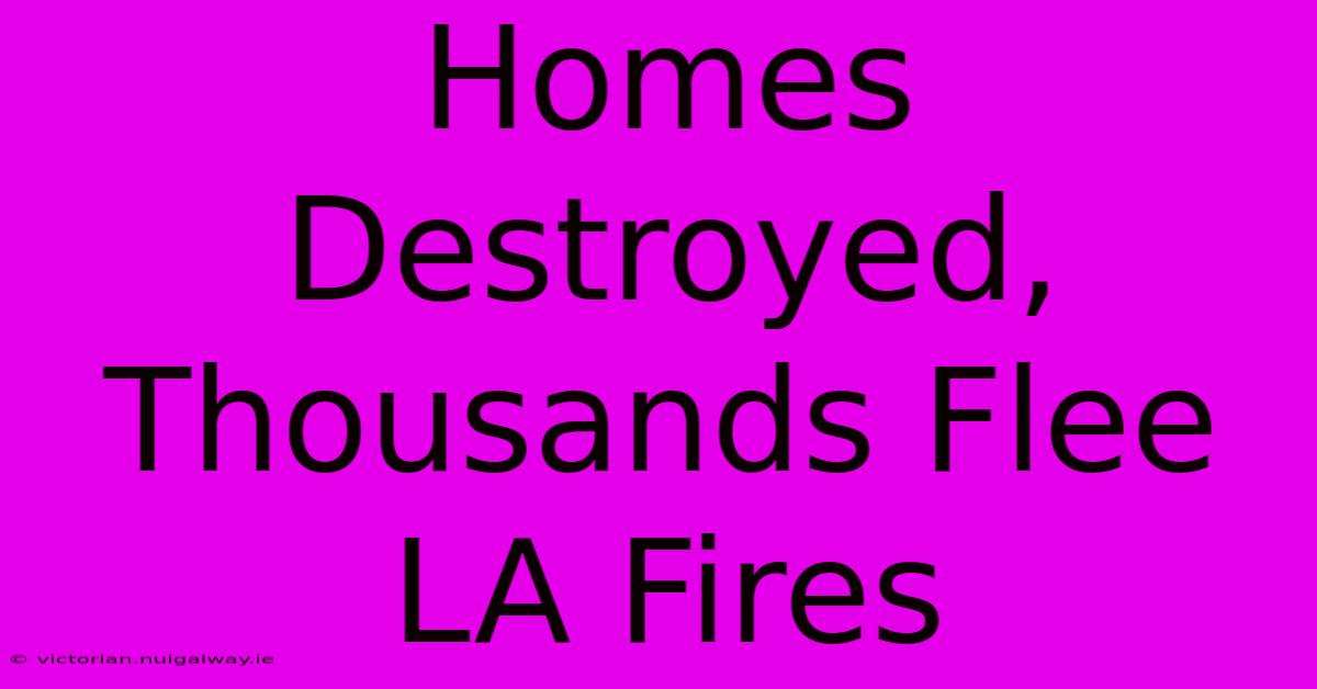 Homes Destroyed, Thousands Flee LA Fires