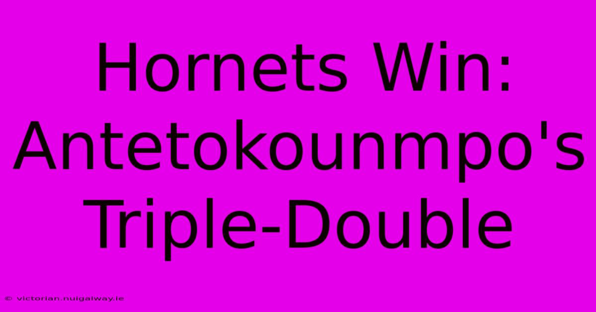 Hornets Win: Antetokounmpo's Triple-Double