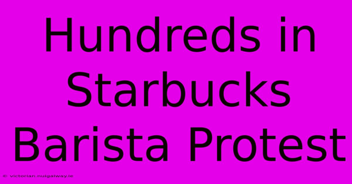 Hundreds In Starbucks Barista Protest