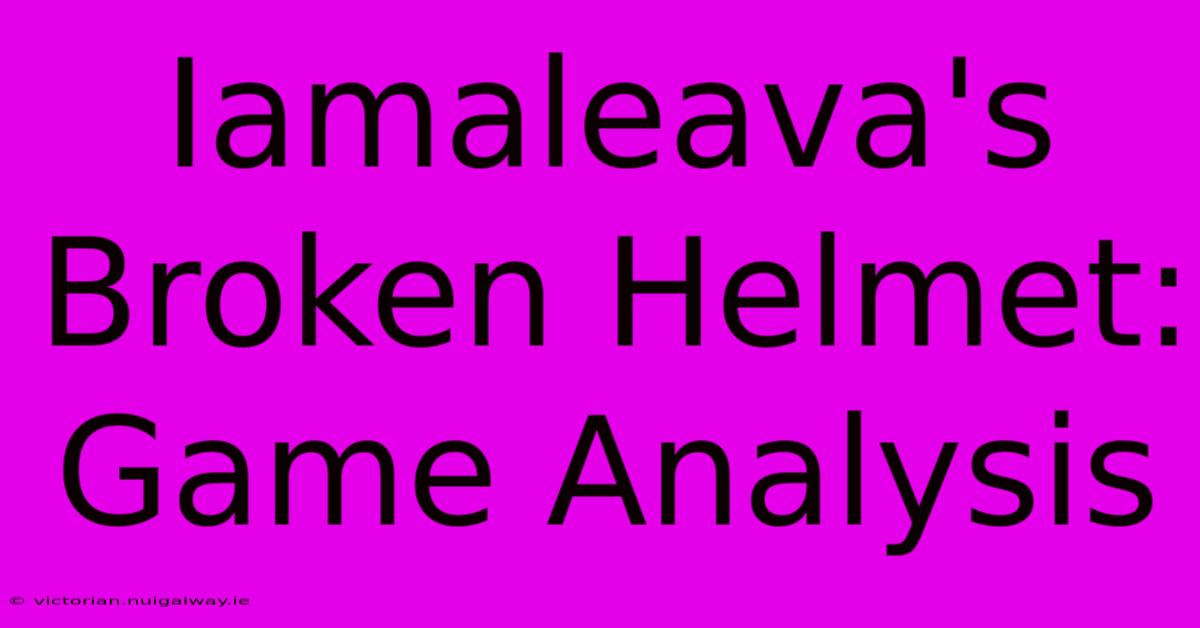 Iamaleava's Broken Helmet: Game Analysis