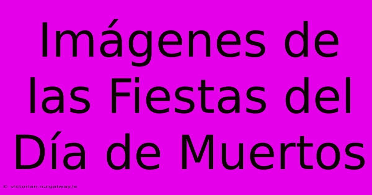 Imágenes De Las Fiestas Del Día De Muertos