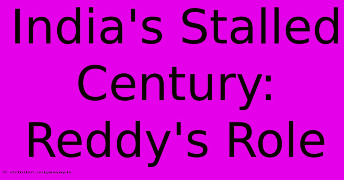 India's Stalled Century: Reddy's Role