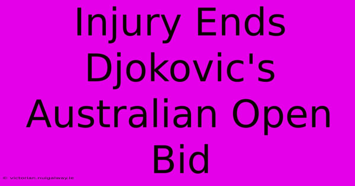 Injury Ends Djokovic's Australian Open Bid