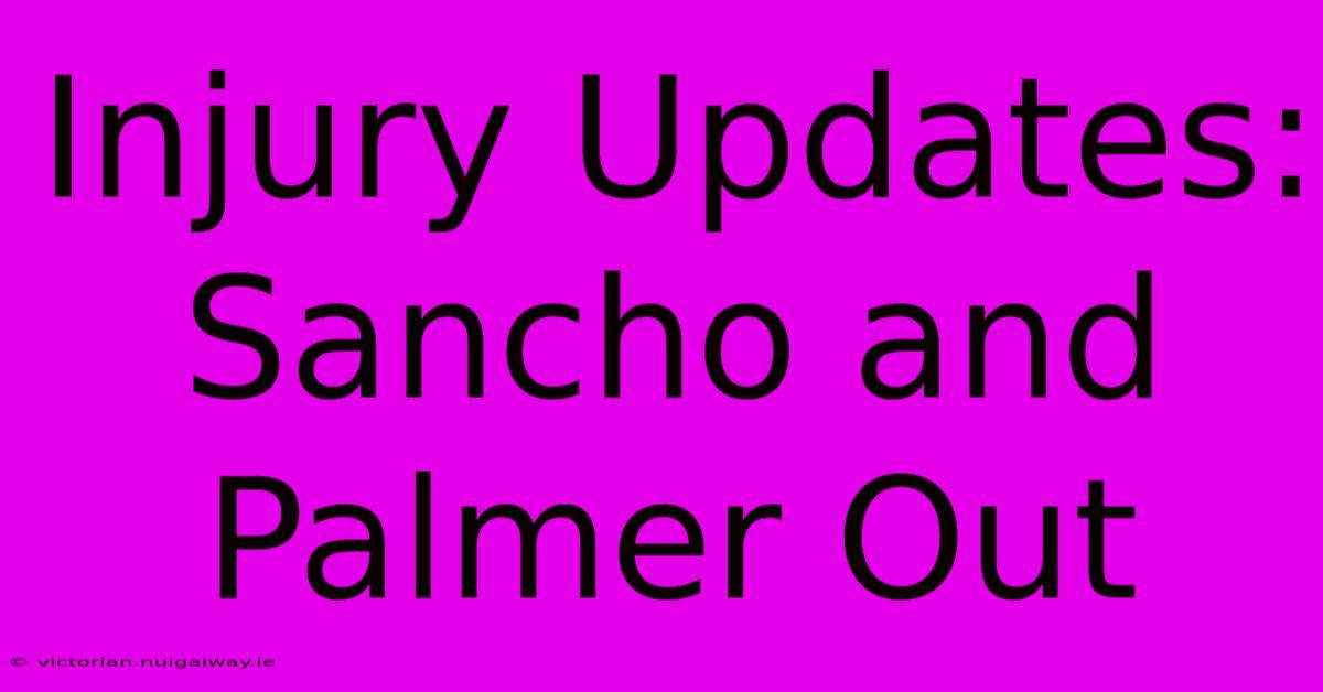 Injury Updates: Sancho And Palmer Out