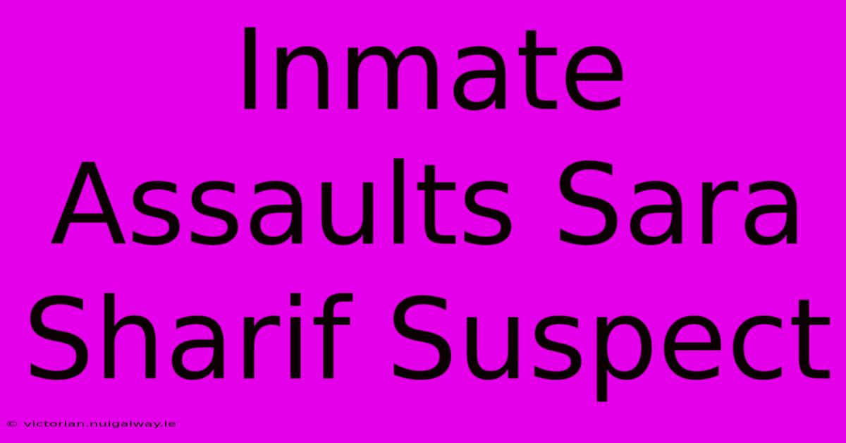 Inmate Assaults Sara Sharif Suspect