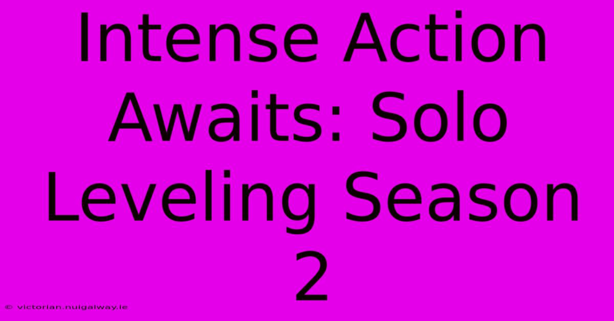 Intense Action Awaits: Solo Leveling Season 2