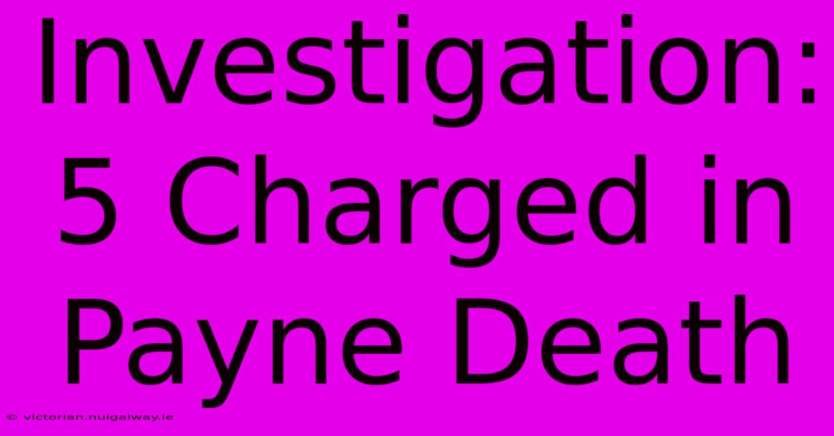 Investigation: 5 Charged In Payne Death