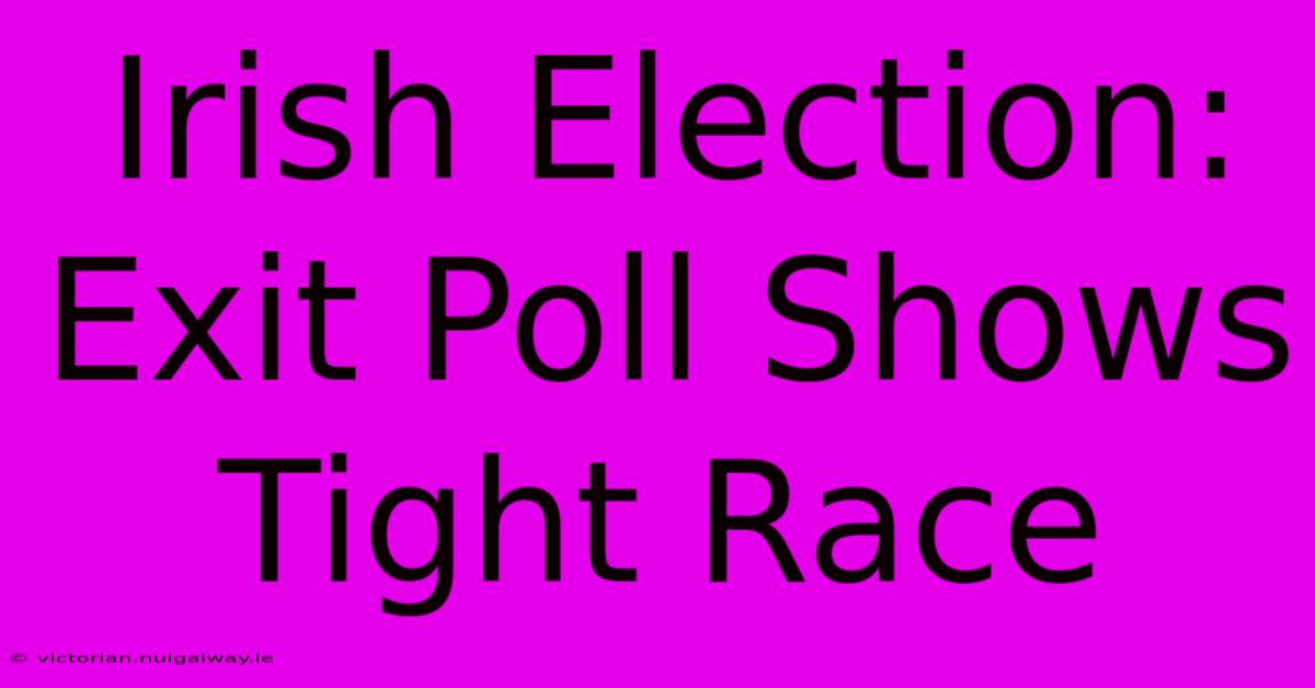 Irish Election: Exit Poll Shows Tight Race