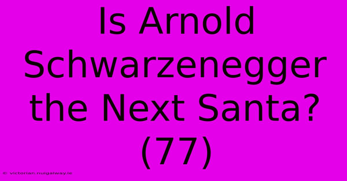 Is Arnold Schwarzenegger The Next Santa? (77)