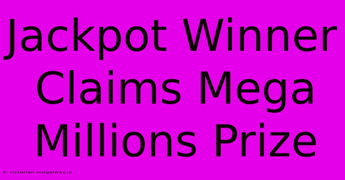 Jackpot Winner Claims Mega Millions Prize