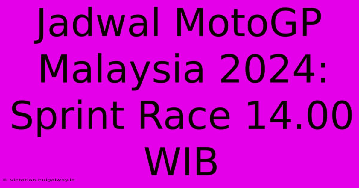 Jadwal MotoGP Malaysia 2024: Sprint Race 14.00 WIB