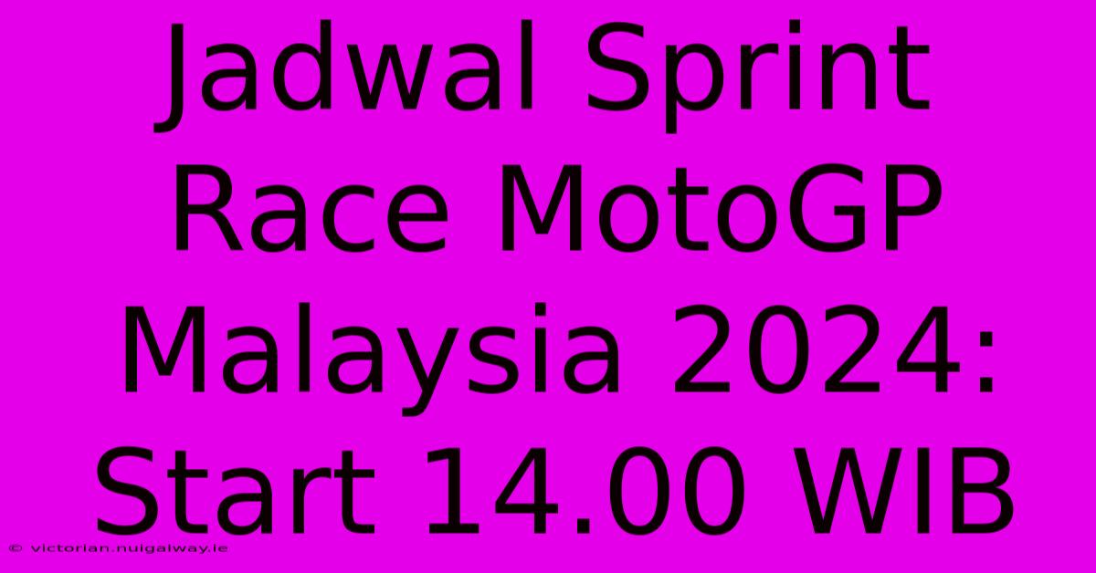 Jadwal Sprint Race MotoGP Malaysia 2024: Start 14.00 WIB