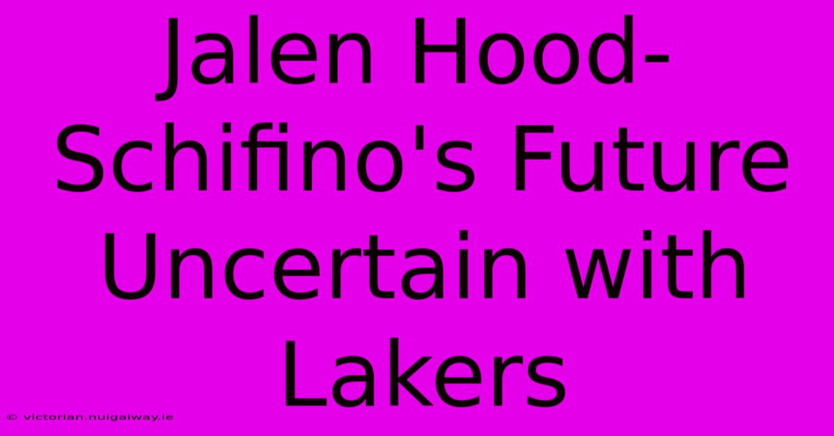 Jalen Hood-Schifino's Future Uncertain With Lakers 