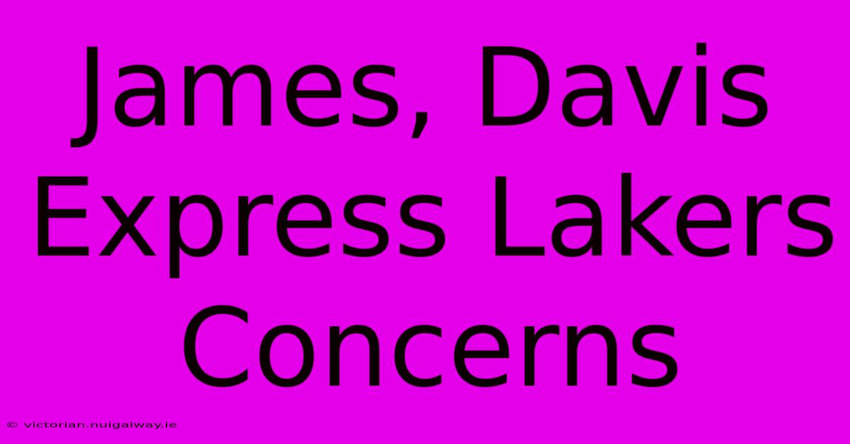 James, Davis Express Lakers Concerns