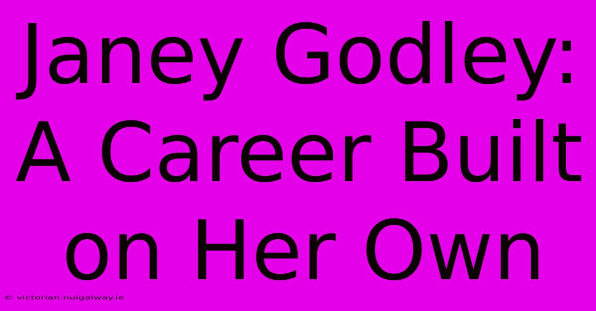 Janey Godley: A Career Built On Her Own