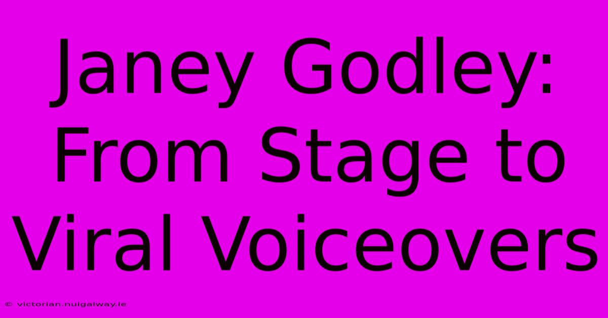 Janey Godley: From Stage To Viral Voiceovers