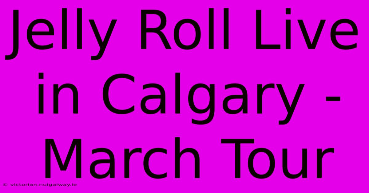 Jelly Roll Live In Calgary - March Tour