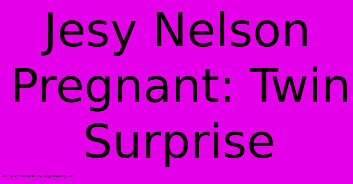 Jesy Nelson Pregnant: Twin Surprise