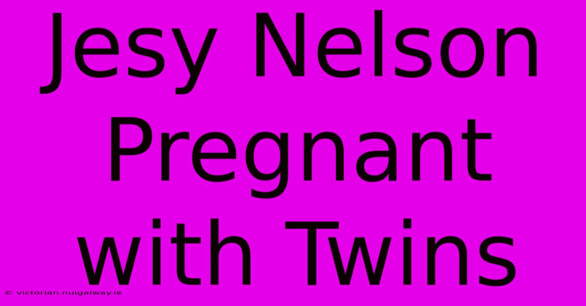 Jesy Nelson Pregnant With Twins