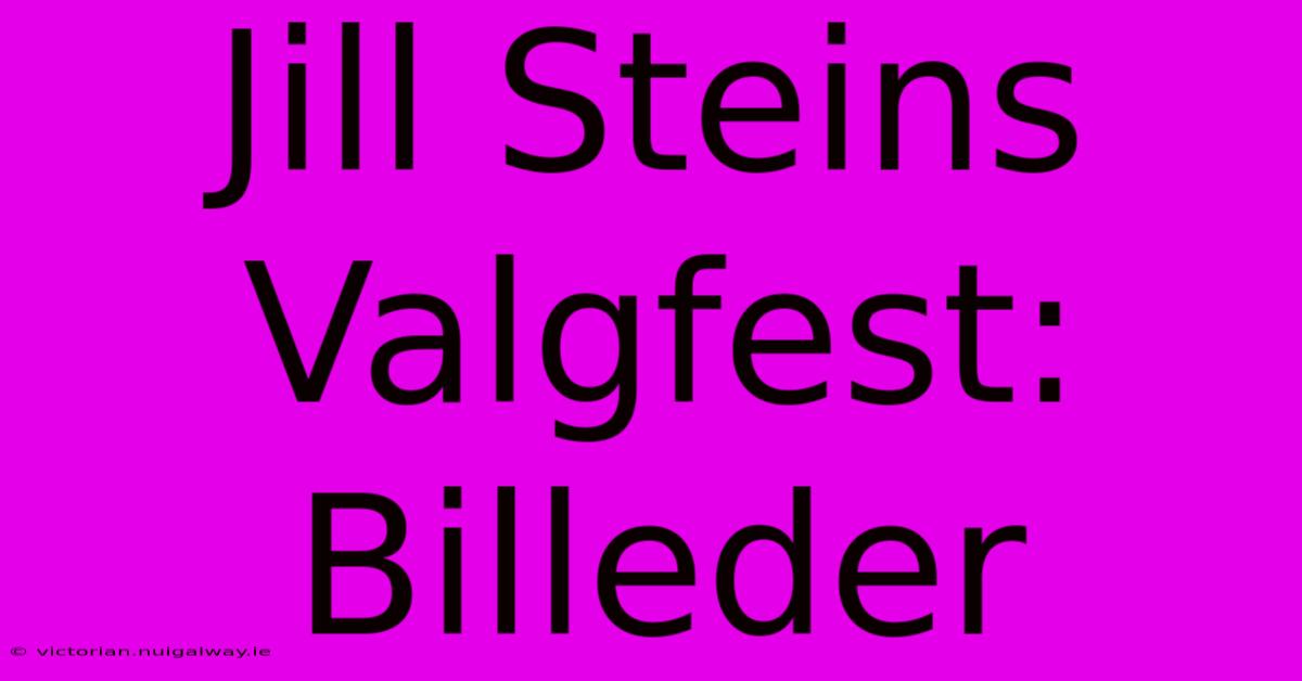 Jill Steins Valgfest: Billeder