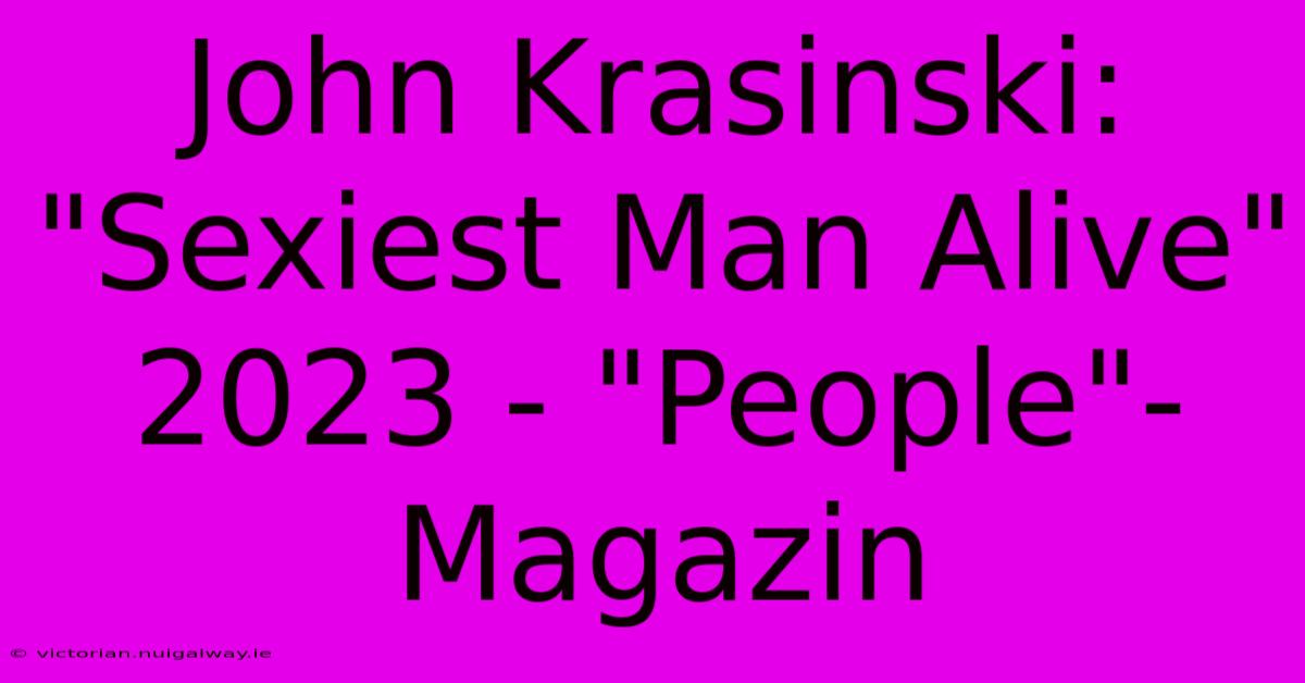 John Krasinski: 