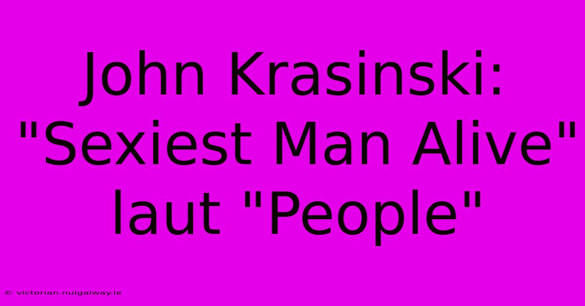 John Krasinski: 