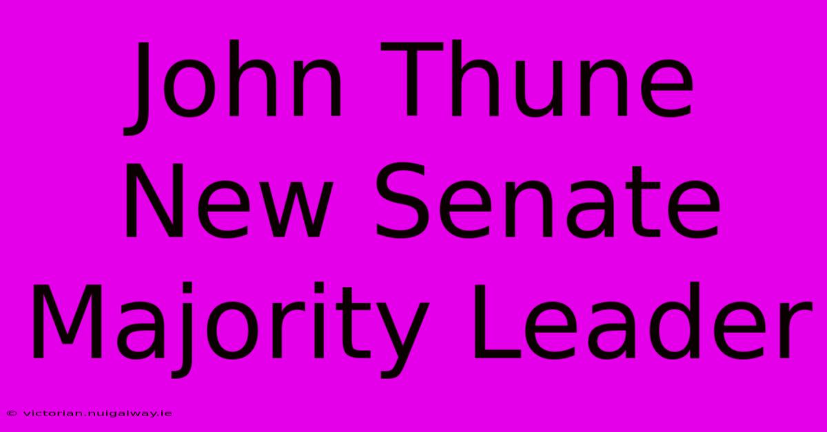 John Thune New Senate Majority Leader