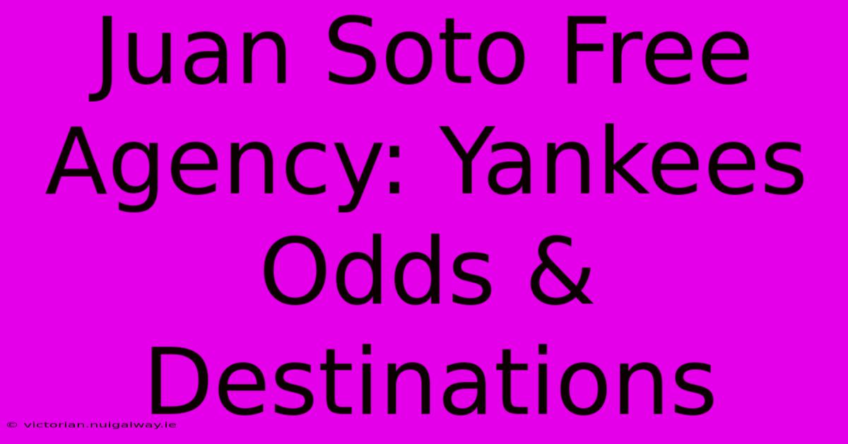 Juan Soto Free Agency: Yankees Odds & Destinations