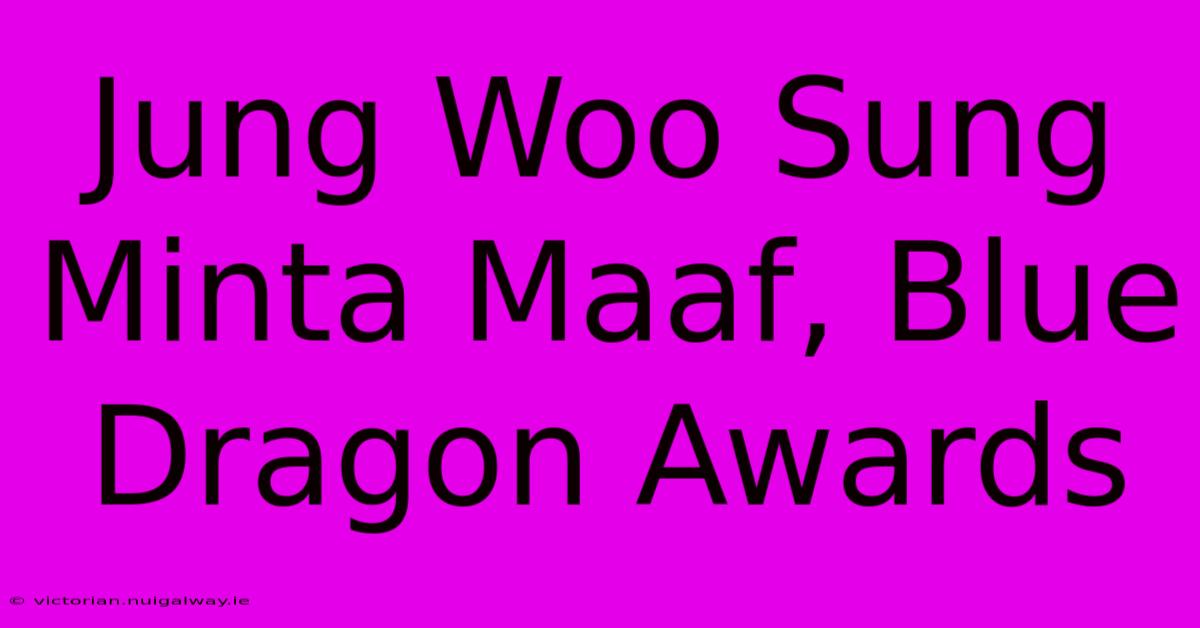 Jung Woo Sung Minta Maaf, Blue Dragon Awards