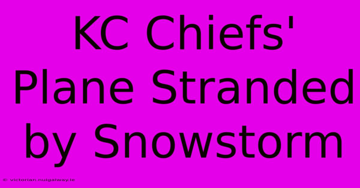 KC Chiefs' Plane Stranded By Snowstorm