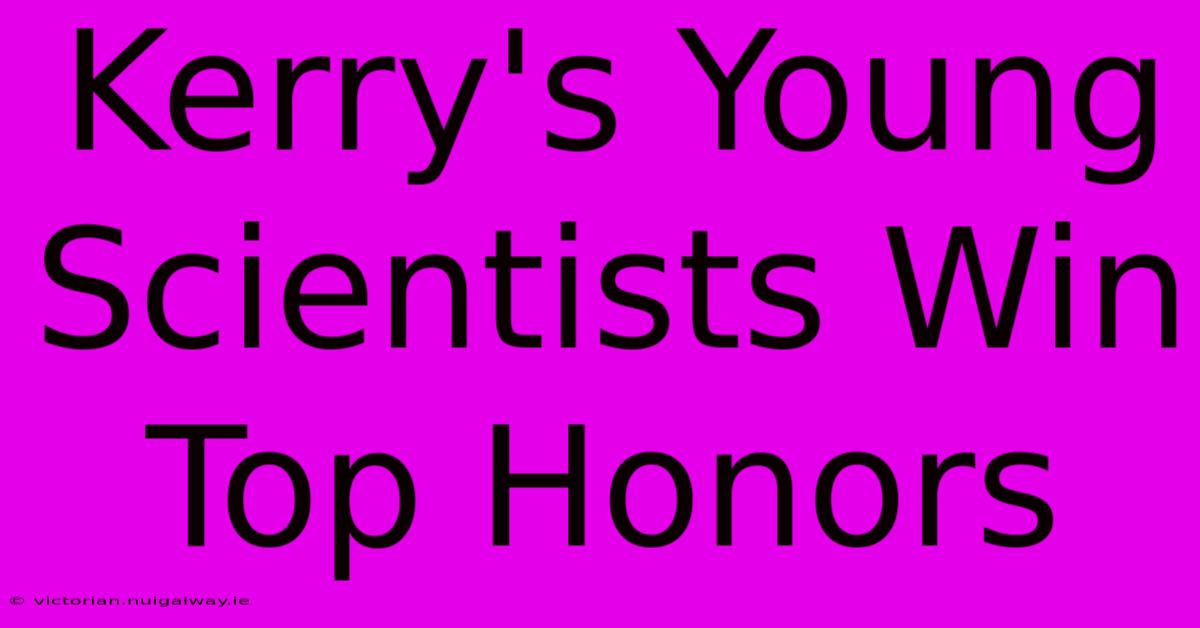 Kerry's Young Scientists Win Top Honors