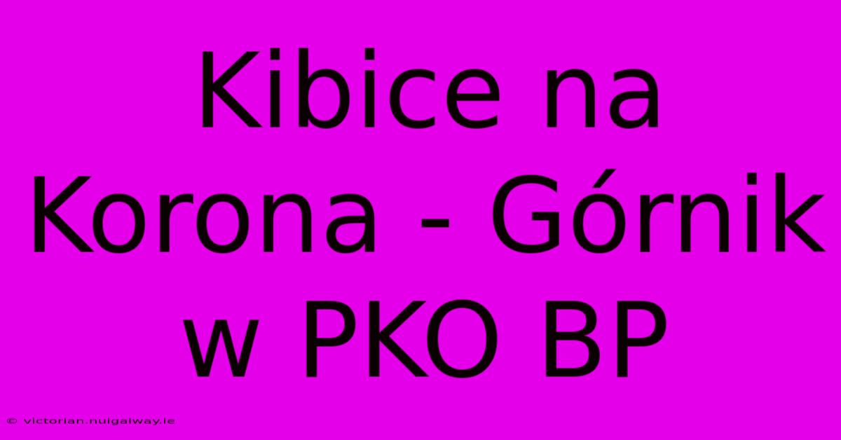 Kibice Na Korona - Górnik W PKO BP