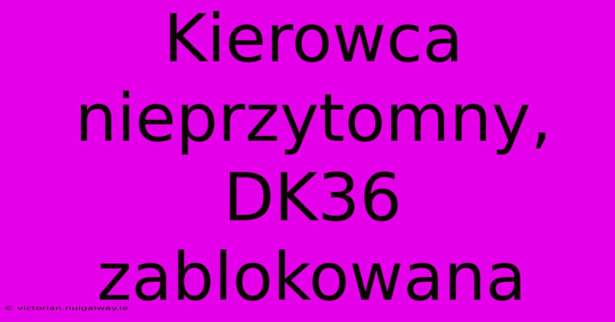 Kierowca Nieprzytomny, DK36 Zablokowana