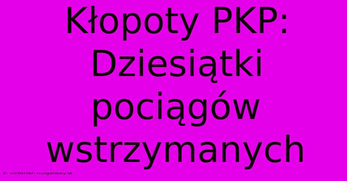 Kłopoty PKP: Dziesiątki Pociągów Wstrzymanych