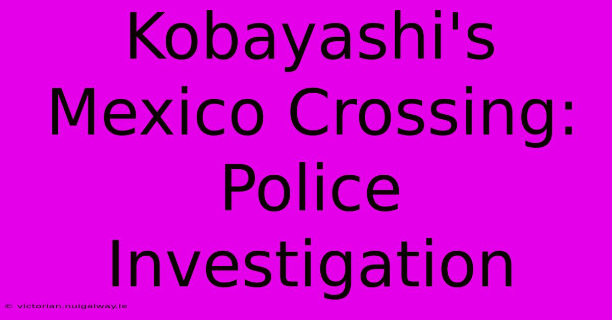 Kobayashi's Mexico Crossing: Police Investigation